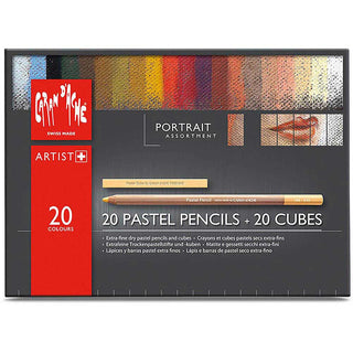 Caran d'Ache Pastel Cube & Pastel Pencil Portrait 40'lı Set Portre