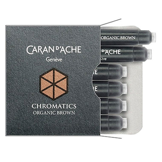 Caran d'Ache 8021 Ink Cartridges Chromatics Organic Brown
