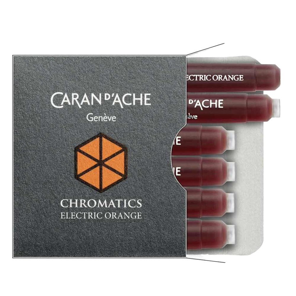 Caran d'Ache 8021 Ink Cartridges Chromatics Electric Orange