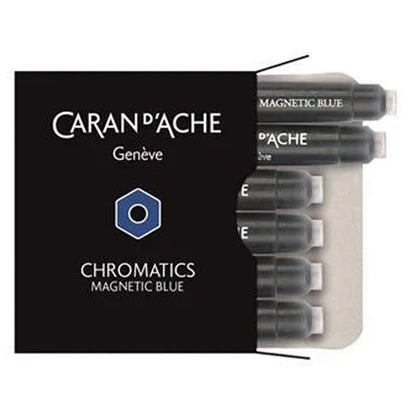Caran d'Ache 8021 Ink Cartridges Chromatics Magnetic Blue