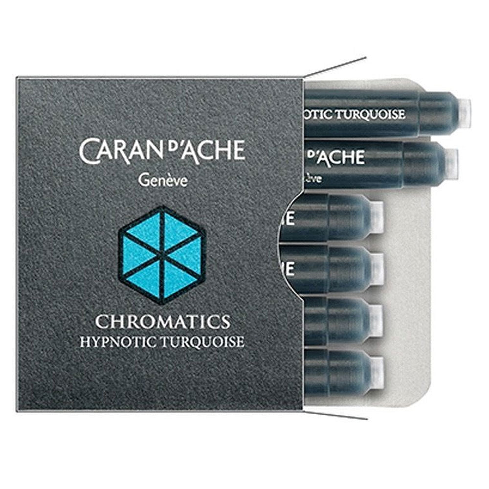 Caran d'Ache 8021 Ink Cartridges Chromatics Hypnotic Turquoise