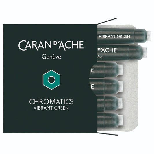 Caran d'Ache 8021 Ink Cartridges Chromatics Vibrant Green