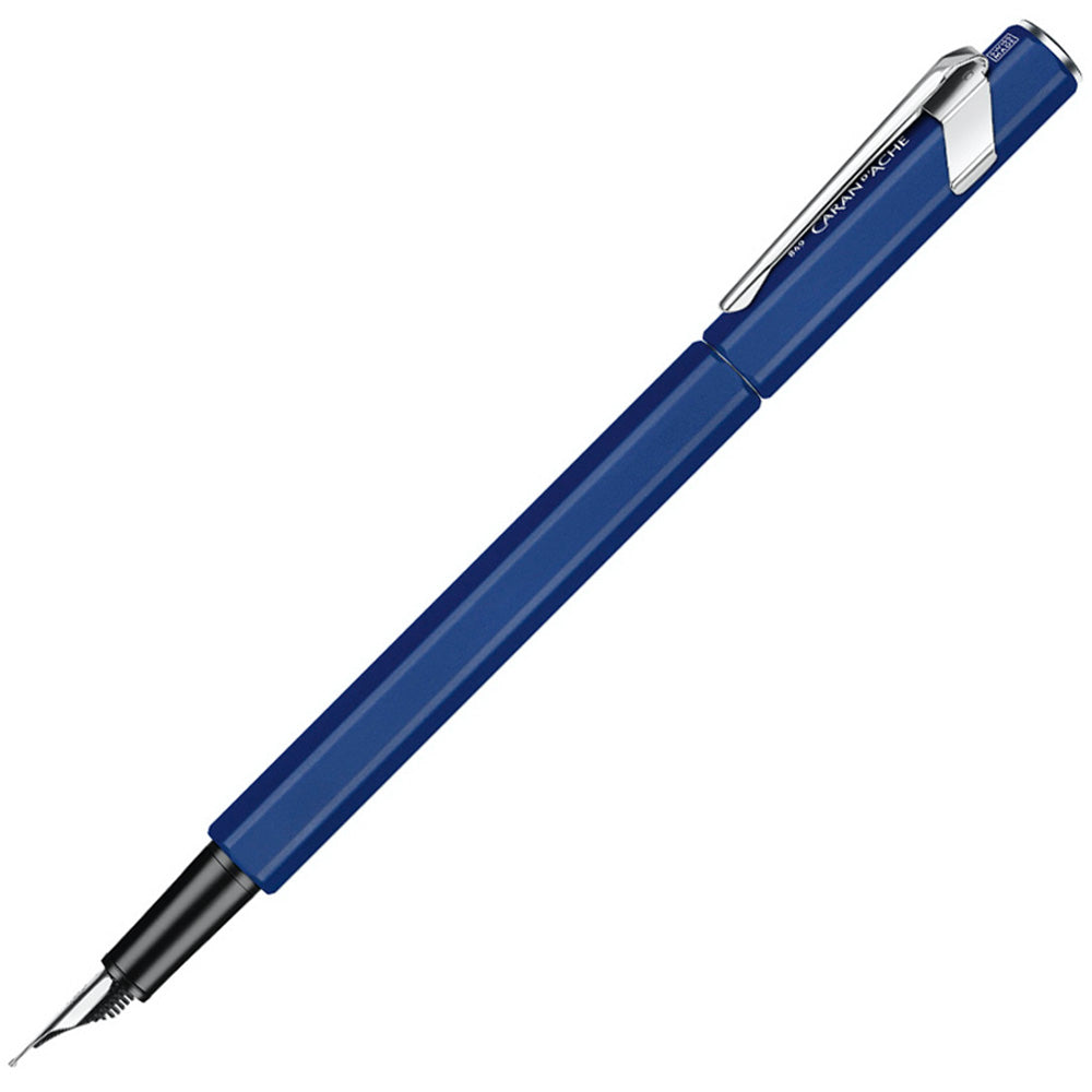 Caran d'Ache 849 Fountain Pen Metal Dolma Kalem Mavi(F)