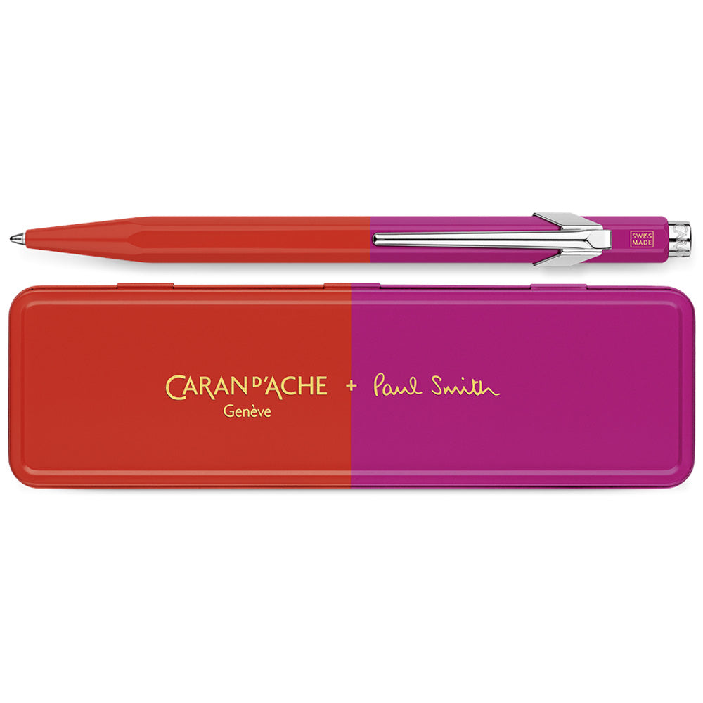 Caran d'Ache 849 Paul Smith Tükenmez Kalem Warm Red&Rose Pink