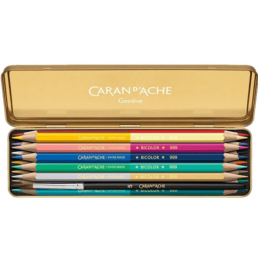 Caran d'Ache Crayon Prismalo Sulu Boya Kalemi Seti 12 Renk(metal kutulu)