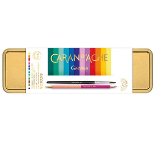 Caran d'Ache Crayon Prismalo Sulu Boya Kalemi Seti 12 Renk (Metal Kutulu)