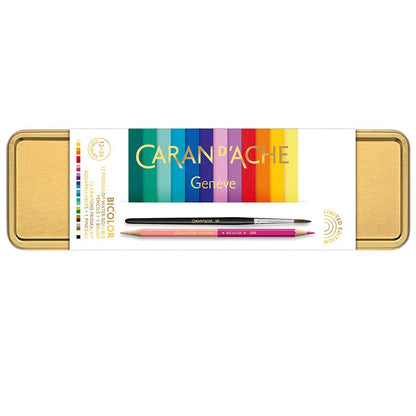 Caran d'Ache Crayon Prismalo Sulu Boya Kalemi Seti 12 Renk(metal kutulu)