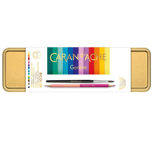 Caran d'Ache Crayon Prismalo Sulu Boya Kalemi Seti 12 Renk(metal kutulu)