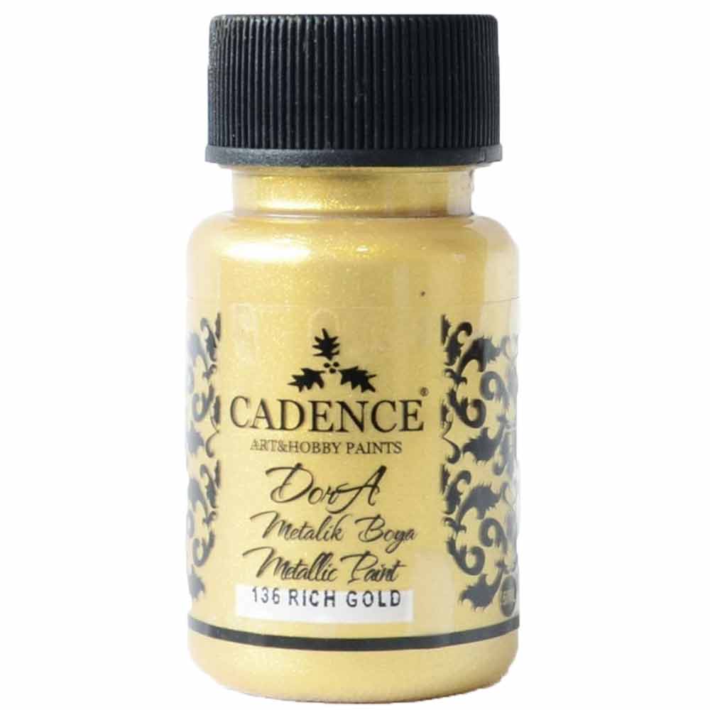Cadence Dora Metalik Boya 50ml Rich Gold 136