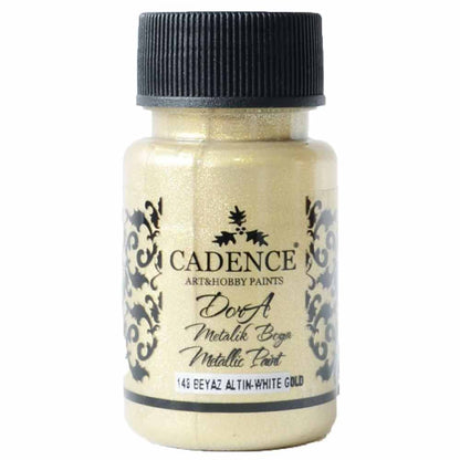 Cadence Dora Metalik Boya 50ml Beyaz Altın 148