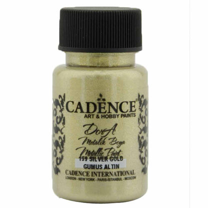 Cadence Dora Metalik Boya 50ml Gümüş Altın 159