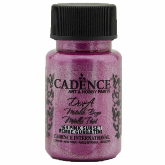 Cadence Dora Metalik Boya 50ml Pembe Gün Batımı 164