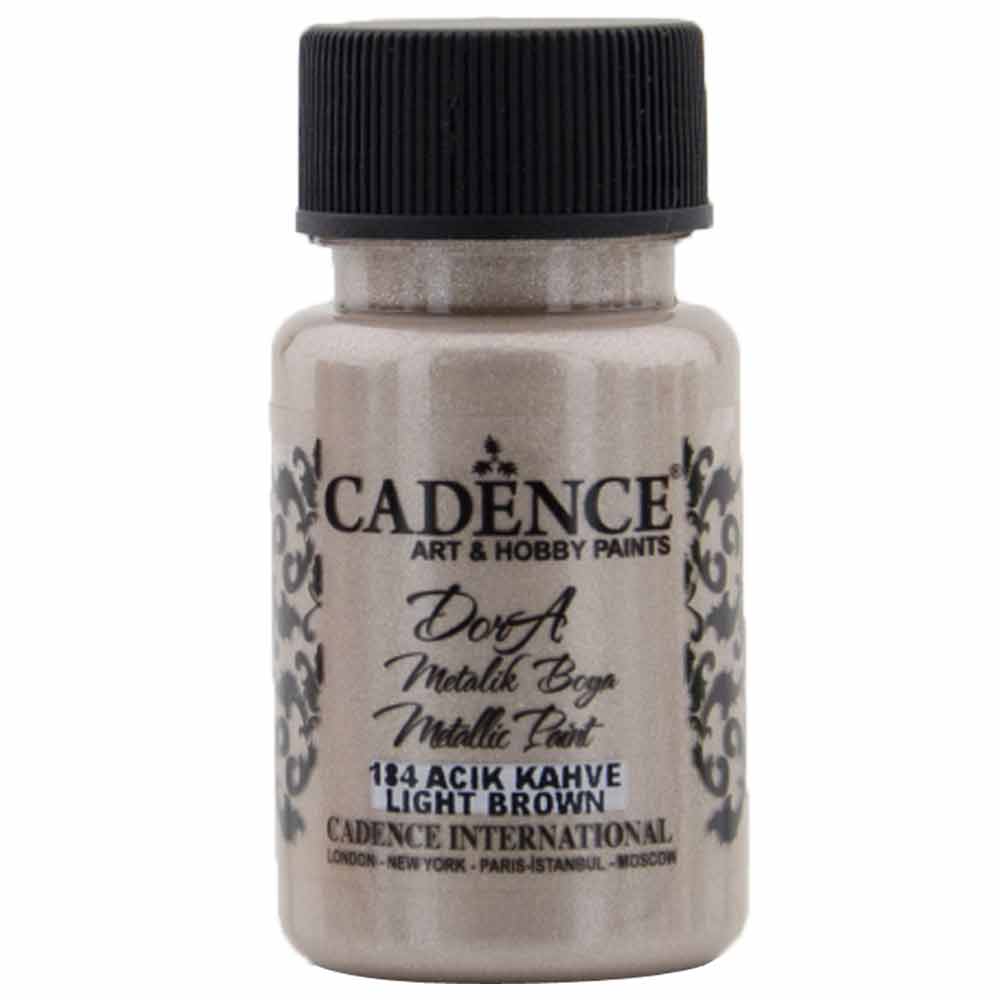 Cadence Dora Metalik Boya 50ml Açık Kahve 184