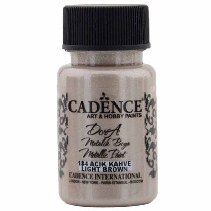Cadence Dora Metalik Boya 50ml Açık Kahve 184