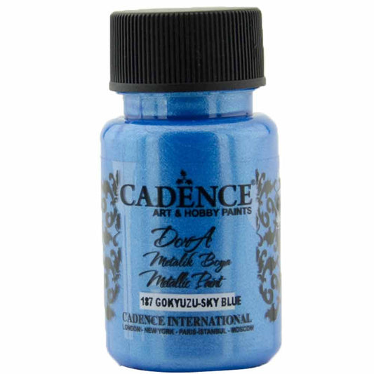 Cadence Dora Metalik Boya 50ml Gökyüzü Mavi 187