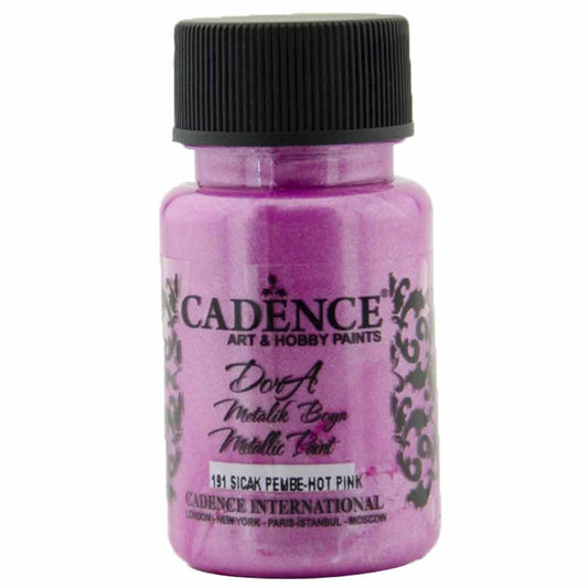 Cadence Dora Metalik Boya 50ml Sıcak Pembe 191