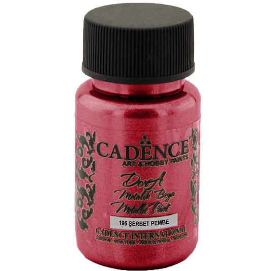 Cadence Dora Metalik Boya 50ml Şerbet Pembe 196