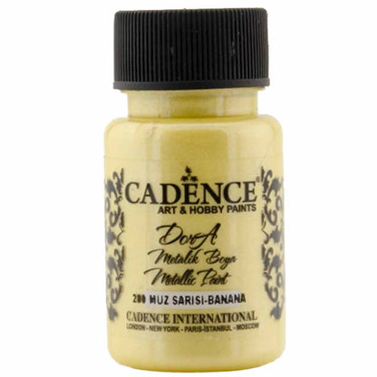 Cadence Dora Metalik Boya 50ml Kanarya Sarısı 199