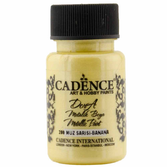 Cadence Dora Metalik Boya 50ml Kanarya Sarısı 199