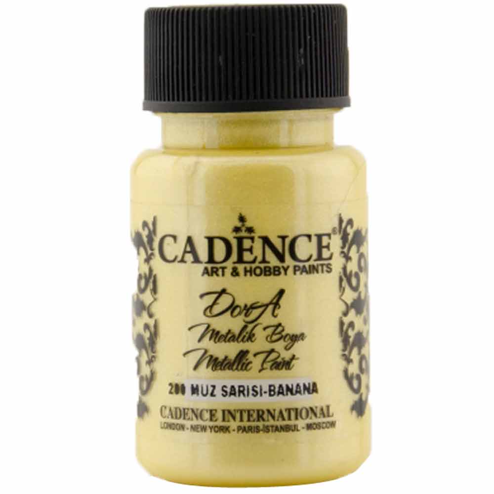 Cadence Dora Metalik Boya 50ml Muz Sarısı 200