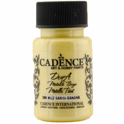 Cadence Dora Metalik Boya 50ml Muz Sarısı 200