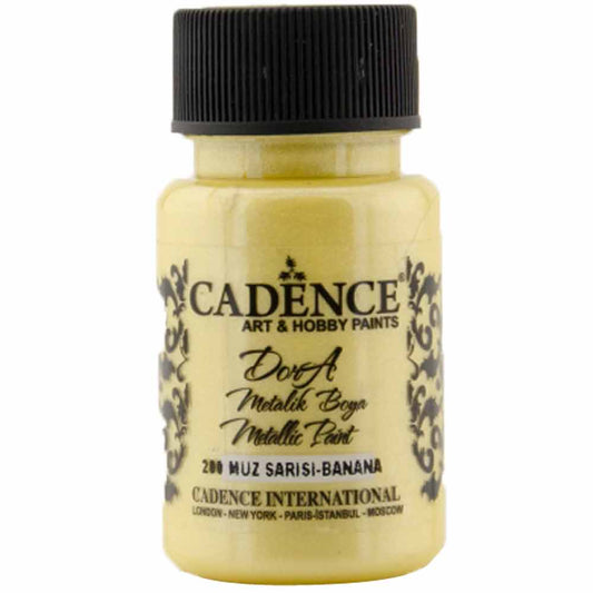 Cadence Dora Metalik Boya 50ml Muz Sarısı 200