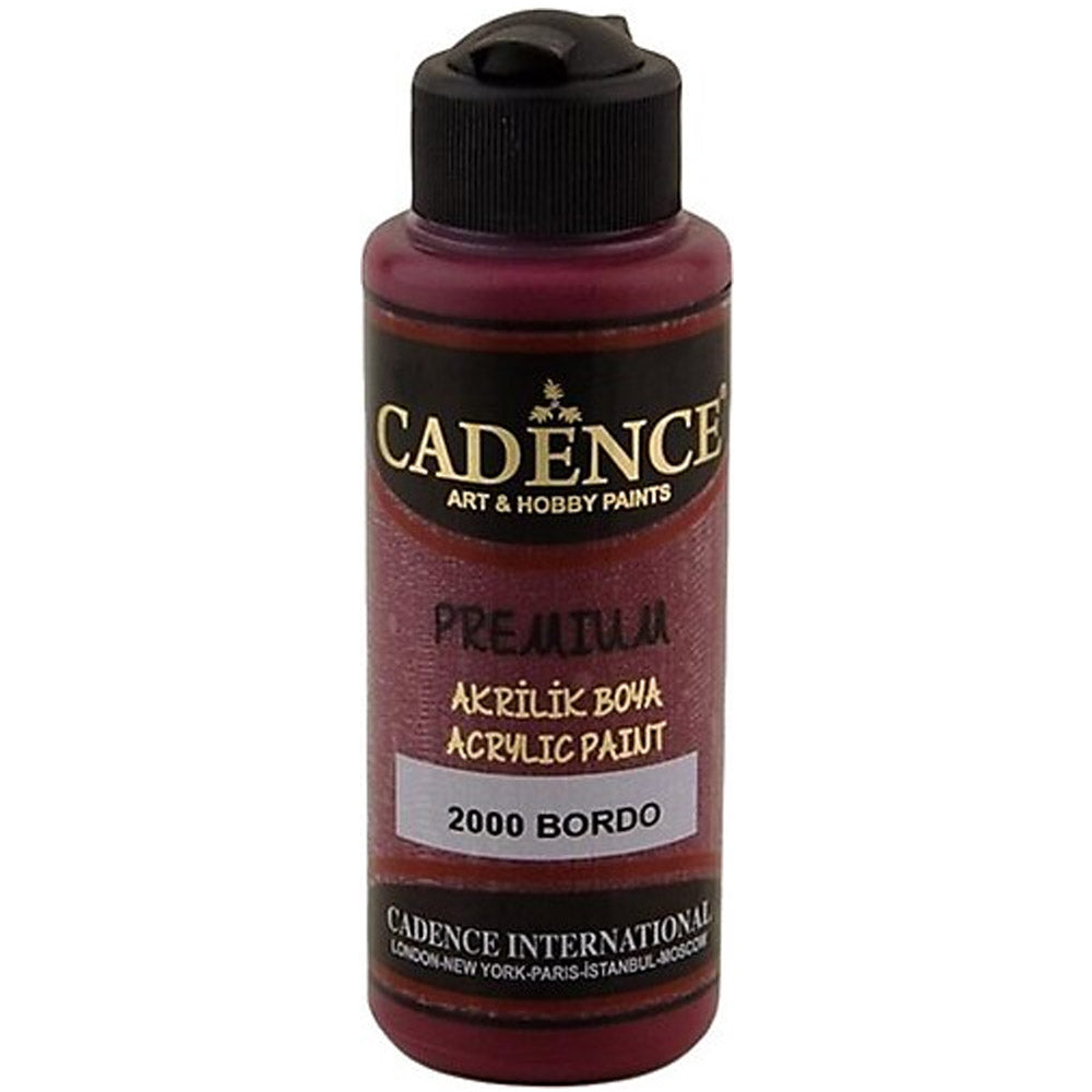 Cadence Akrilik Boya 120ml Bordo