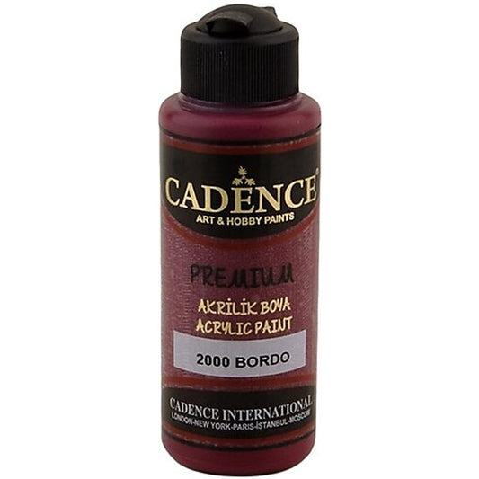 Cadence Akrilik Boya 120ml Bordo