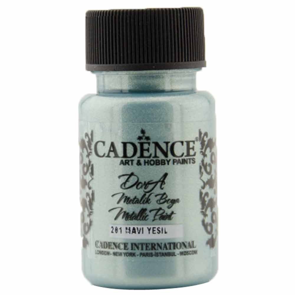 Cadence Dora Metalik Boya 50ml Mavi Yeşil 201