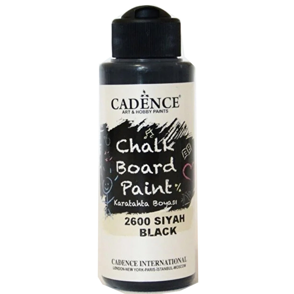 Cadence Kara Tahta Boyası 120ml Siyah 2600