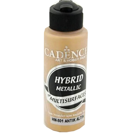 Cadence Hybrid Metallic For Multisurfaces 120ml Antik Altın 801