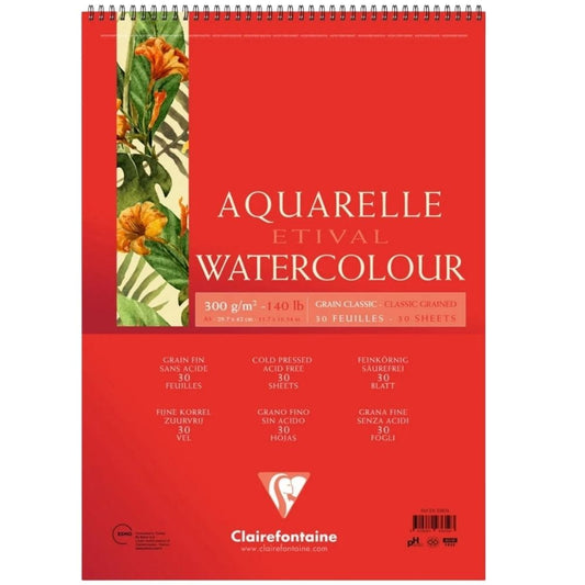 Clairefontaine Etival Classic 300gr A3 30 Sayfa Spiralli