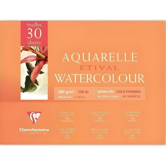 Clairefontaine Etival Cold Pressed 300gr 18x24cm 30 Sayfa