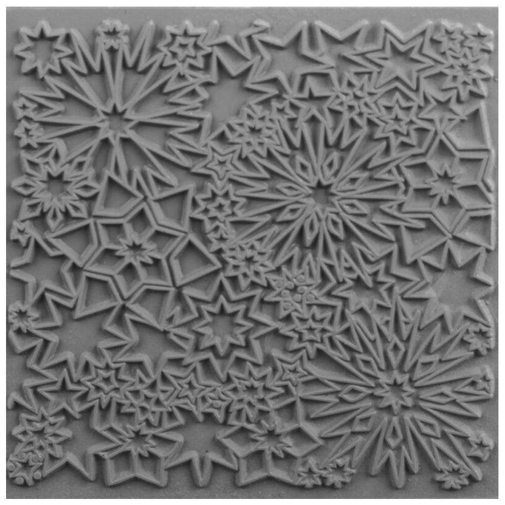 Cernit Silikon Desen Kalıbı Texture Plate Stars 9x9cm