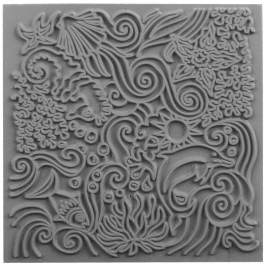 Cernit Silikon Desen Kalıbı Texture Plate Under The Sea 9x9cm