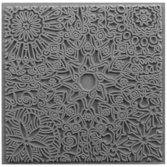 Cernit Silikon Desen Kalıbı Texture Plate Mandala 9x9cm