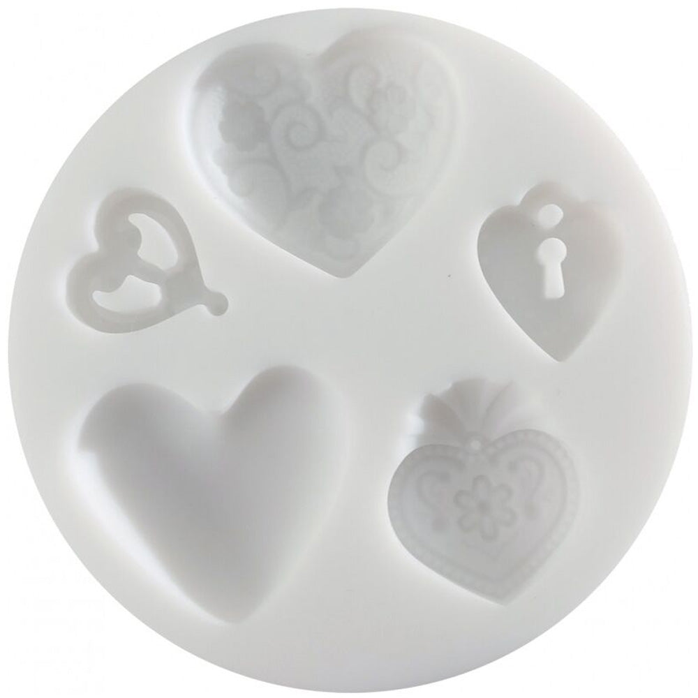 Cernit Silikon Desen Kalıbı Sılıcone Mould Hearts