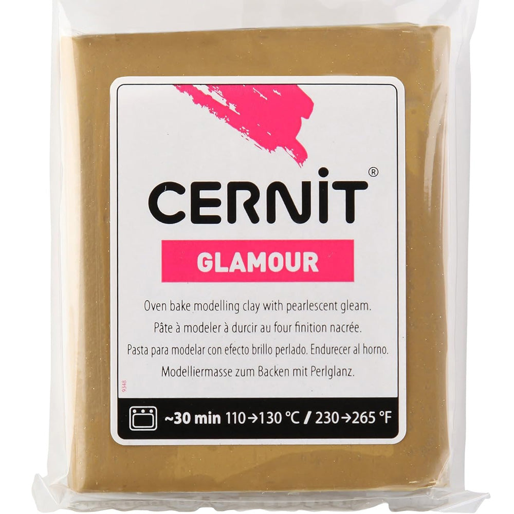 Cernit Glamour Polimer Kil 56gr Antique Gold 055
