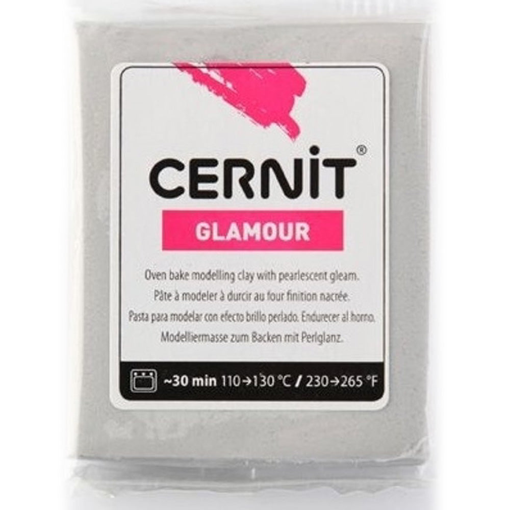 Cernit Glamour Polimer Kil 56gr Silver 080