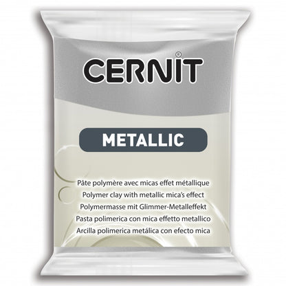 Cernit Metalik Polimer Kil 56gr Silver 080