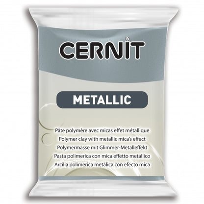 Cernit Metalik Polimer Kil 56gr Steel 167