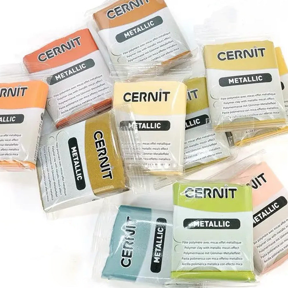 Cernit Metalik Polimer Kil 56gr Blue 200