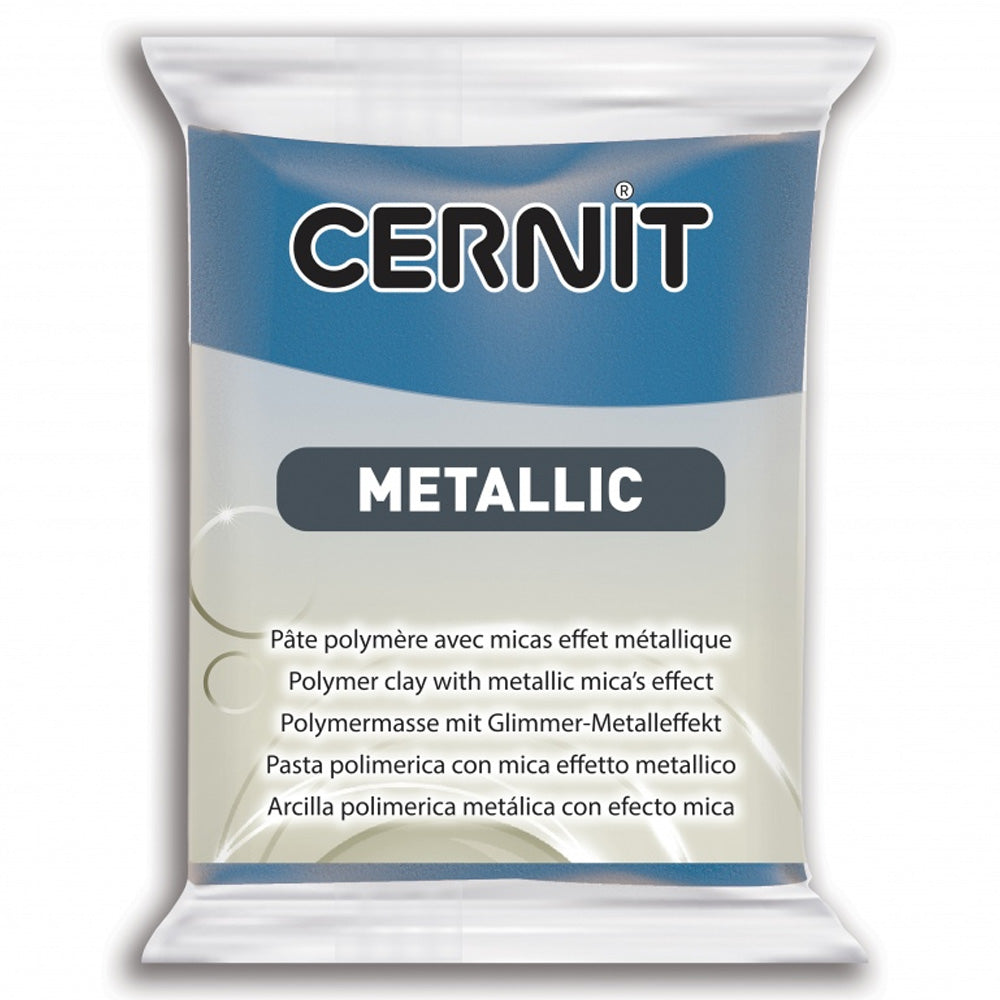 Cernit Metalik Polimer Kil 56gr Blue 200