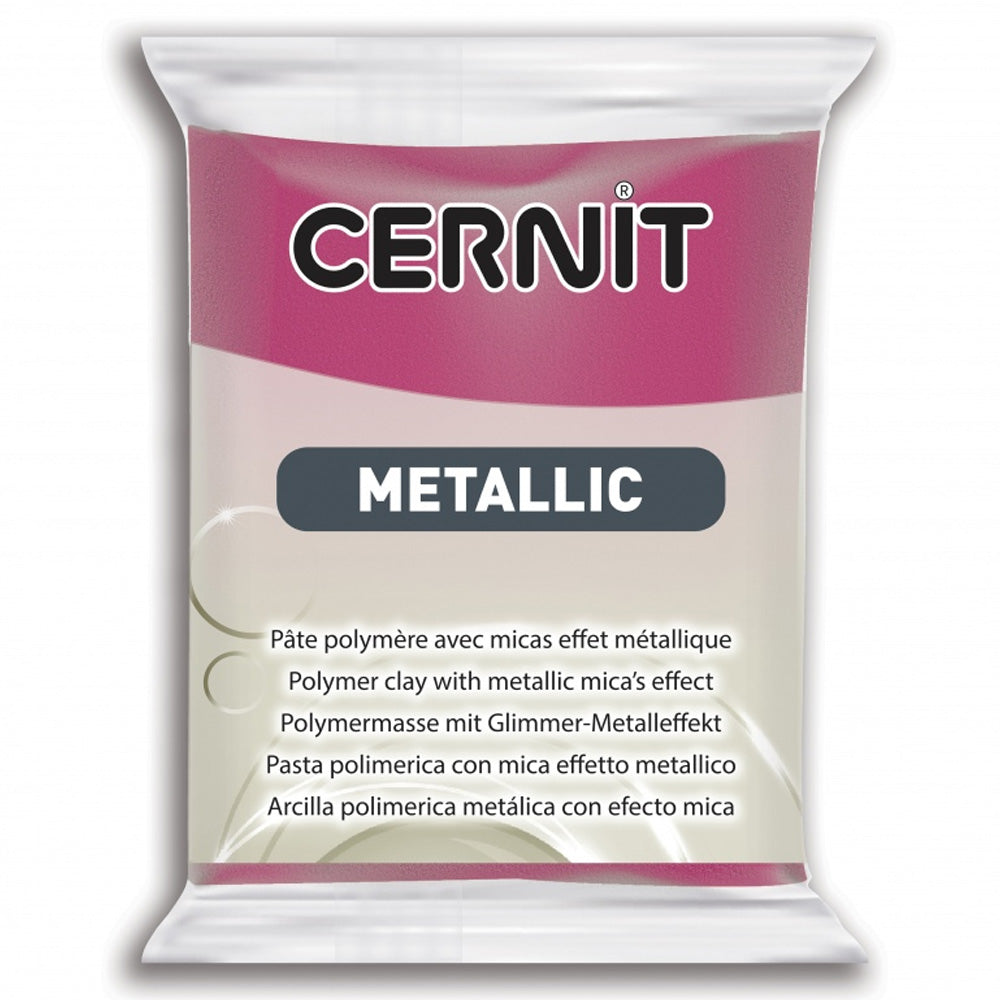 Cernit Metalik Polimer Kil 56gr Magenta 460