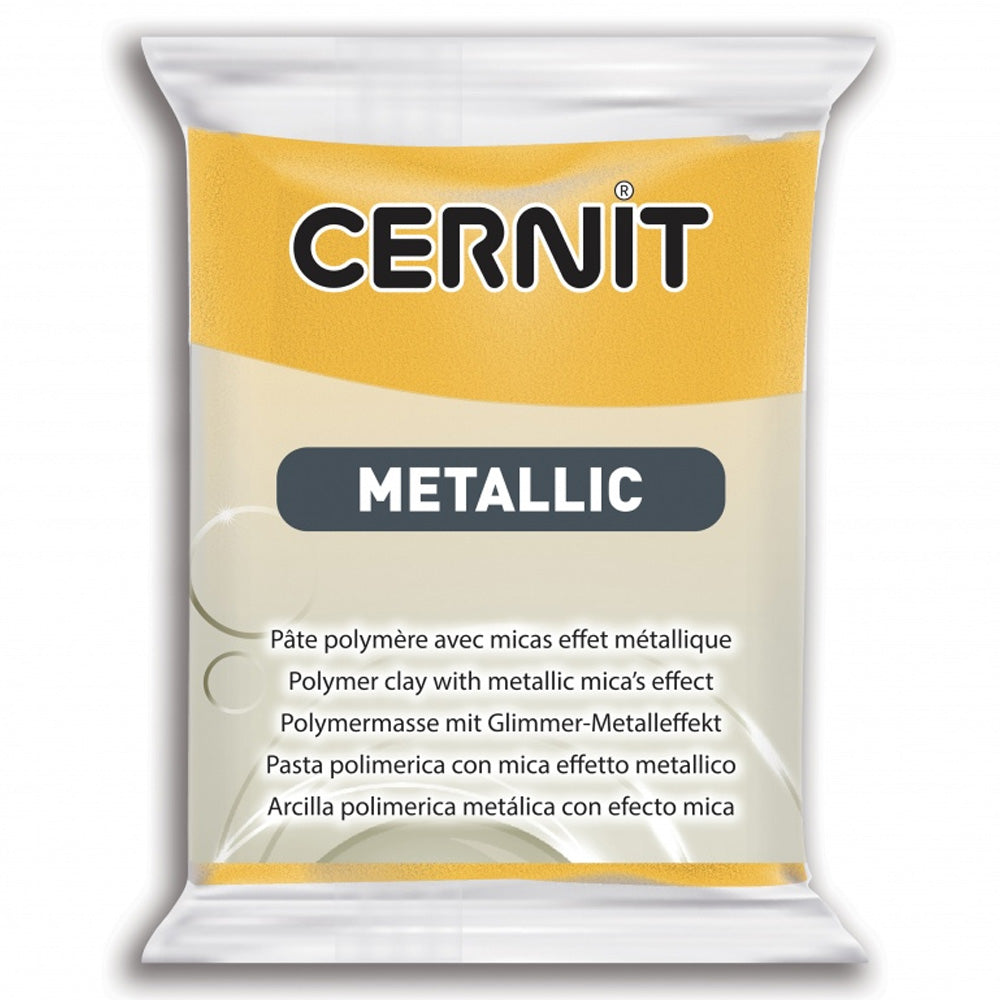 Cernit Metalik Polimer Kil 56gr Yellow 700