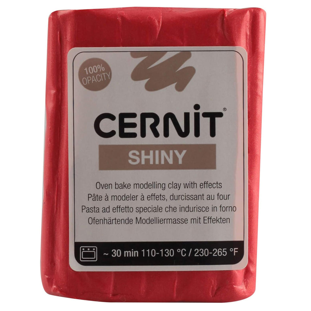 Cernit Shiny Polimer Kil 56gr Red 400