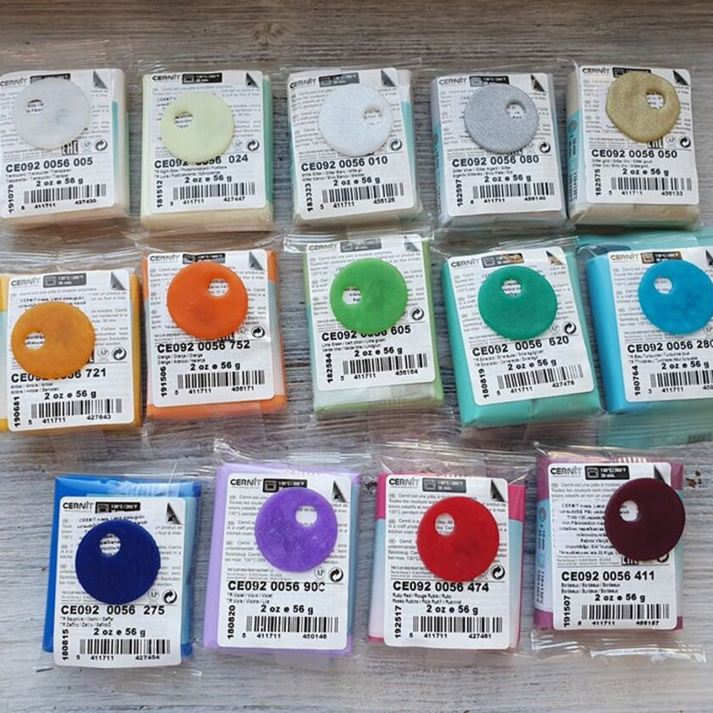 Cernit Translucent Polimer Kil 56gr Glitter White 010