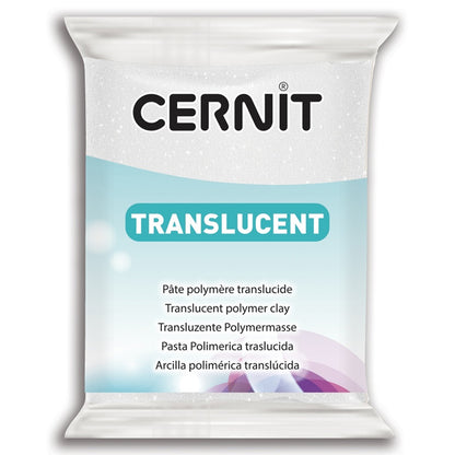 Cernit Translucent Polimer Kil 56gr Glitter White 010