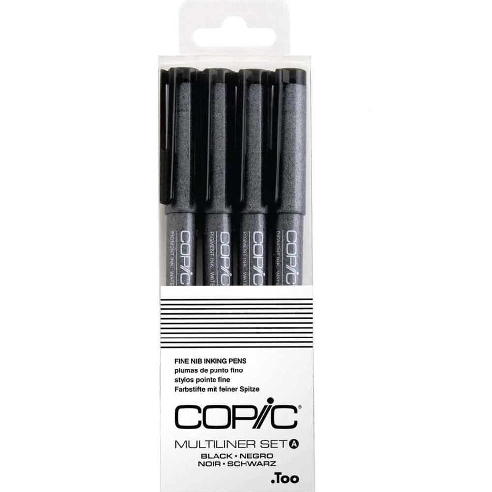 Copic Multiliner Classic Siyah 4'lü Set