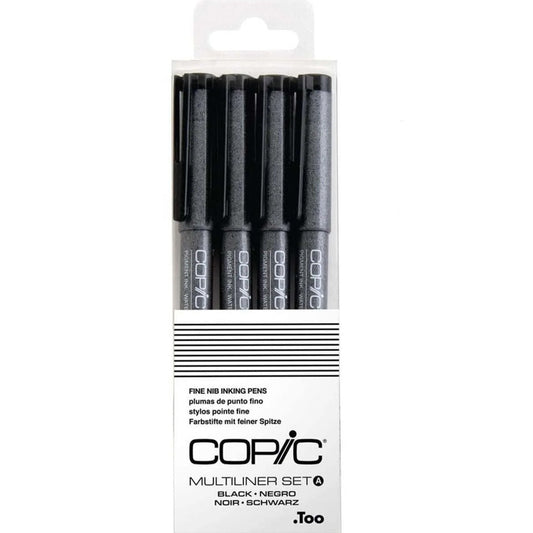 Copic Multiliner Classic Siyah 4'lü Set